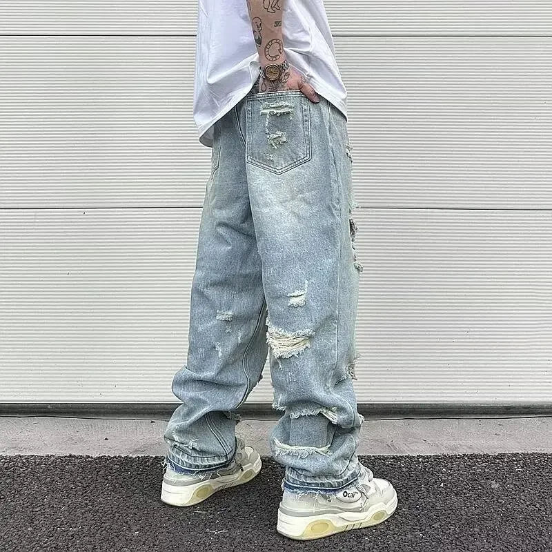Viva™ | Rechte Jeans met Scheuren