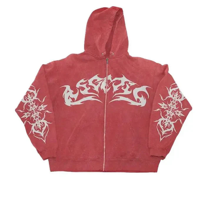 Viva™ | Vintage Flame Zipped Hoodie