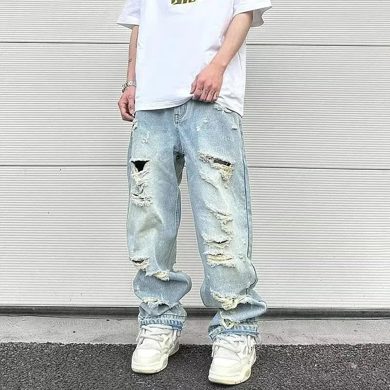Viva™ | Rechte Jeans met Scheuren