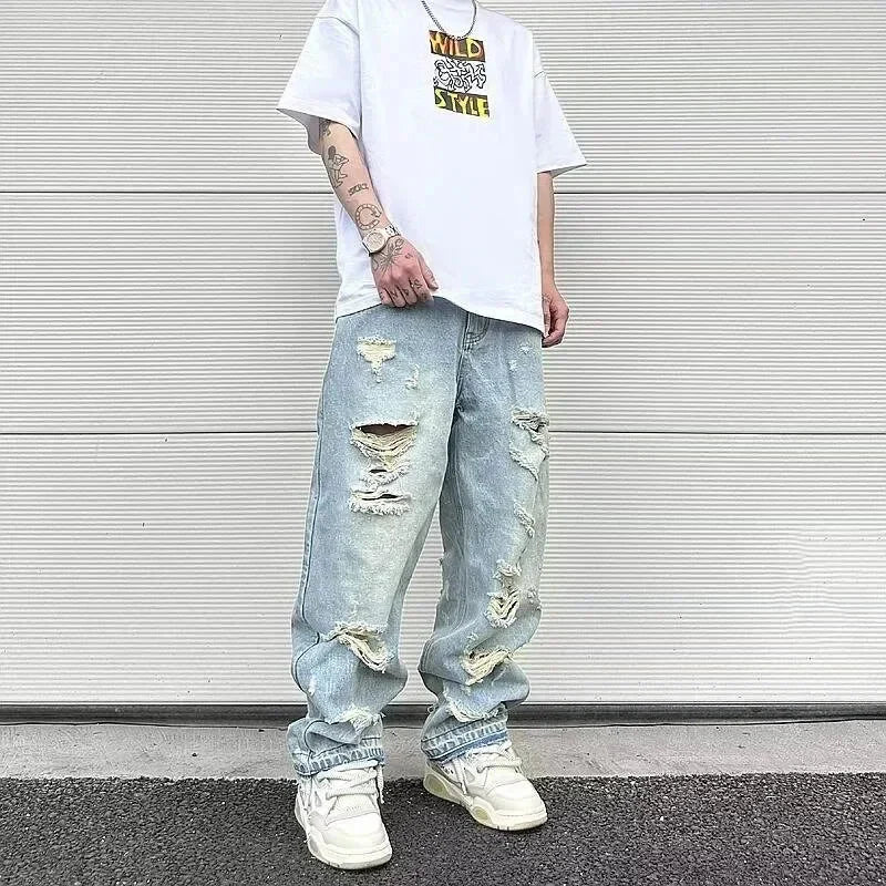 Viva™ | Rechte Jeans met Scheuren