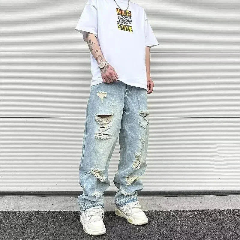 Viva™ | Rechte Jeans met Scheuren